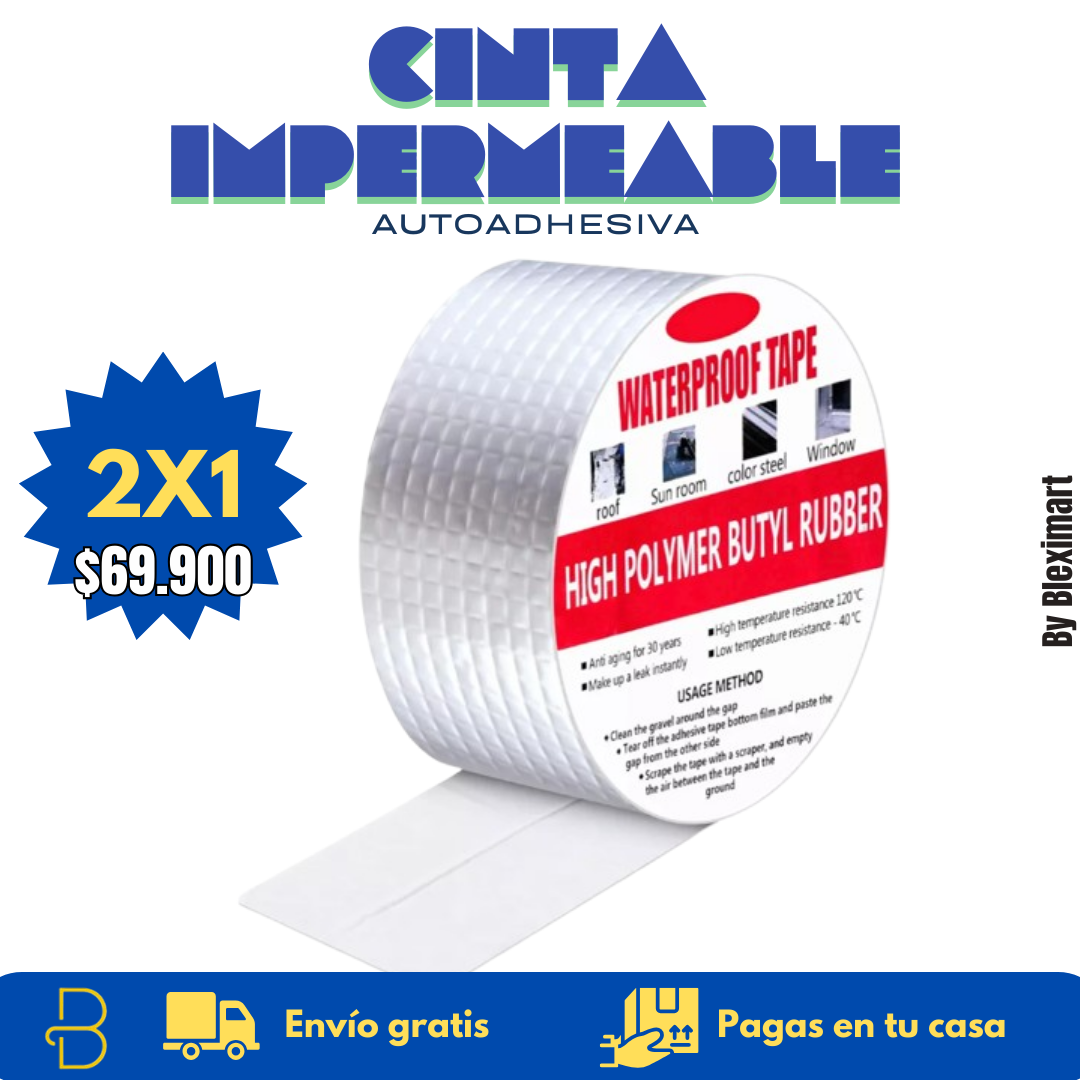 Cinta Impermeable Autoadhesiva 2X1