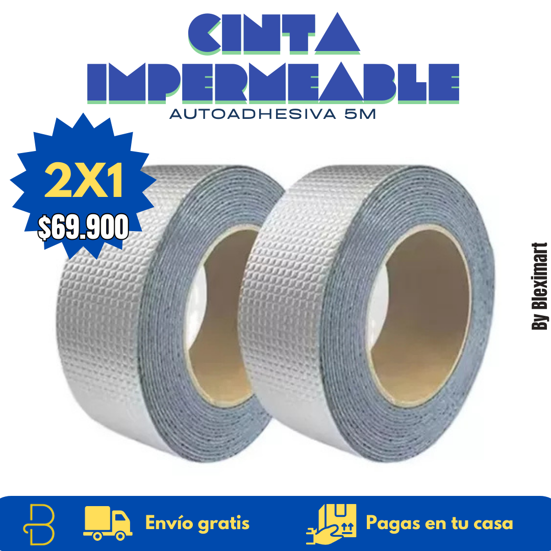 Cinta Impermeable Autoadhesiva 2X1