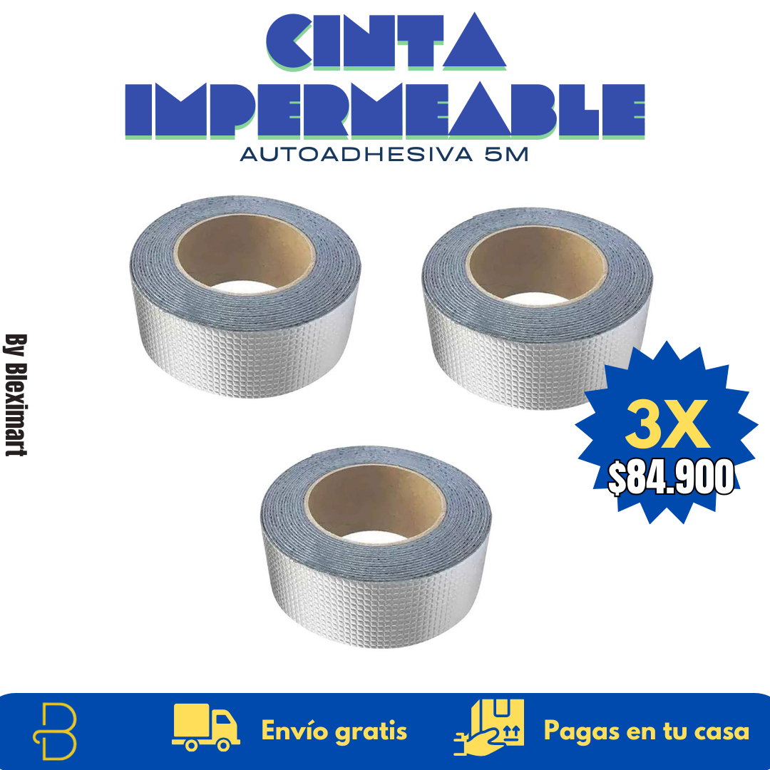 Cinta Impermeable Autoadhesiva 2X1