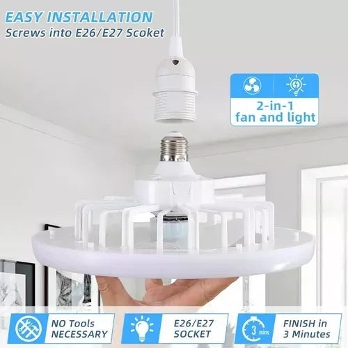 Bombillo Ventilador Led Control Aromaterapia